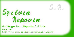 szilvia nepovin business card